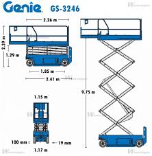 Cho thuê xe cắt kéo Genie Gs 3246 chiều cao 12m giá rẻ tại Hải Phòng