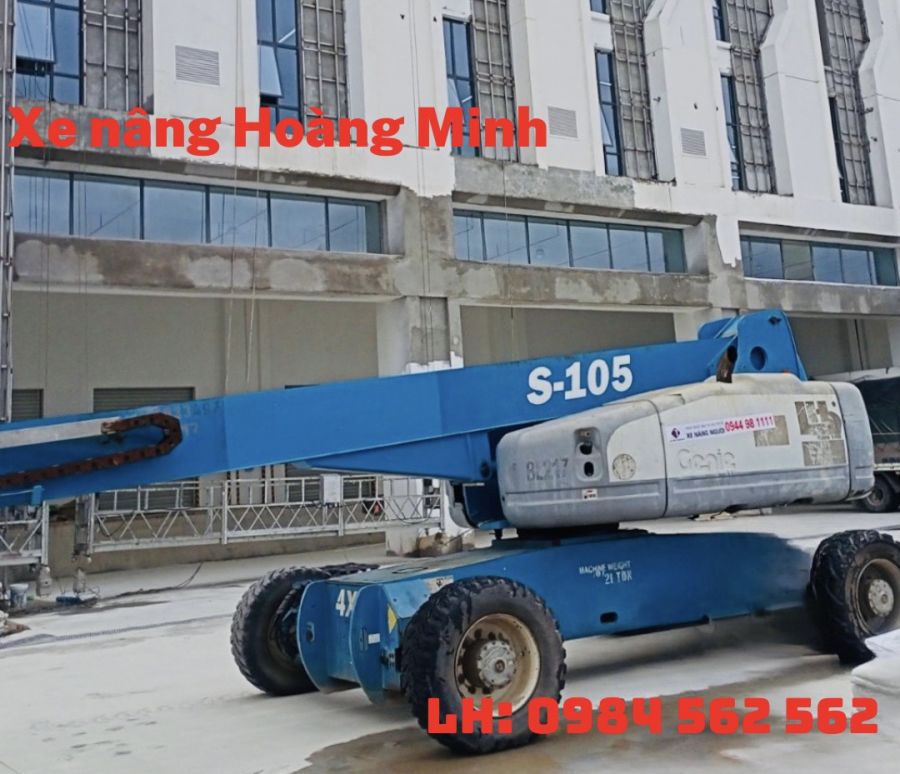 Cho thuê xe nâng người boom lift S105 chiều cao 34m giá rẻ tại Hải Phòng